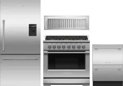 4 Piece Package Includes Refrigerator, Range, Hood And Dishwasher